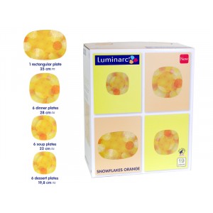 Столовый сервиз из 19 предметов на 6 персон Luminarc Snowflakes Orange G8907